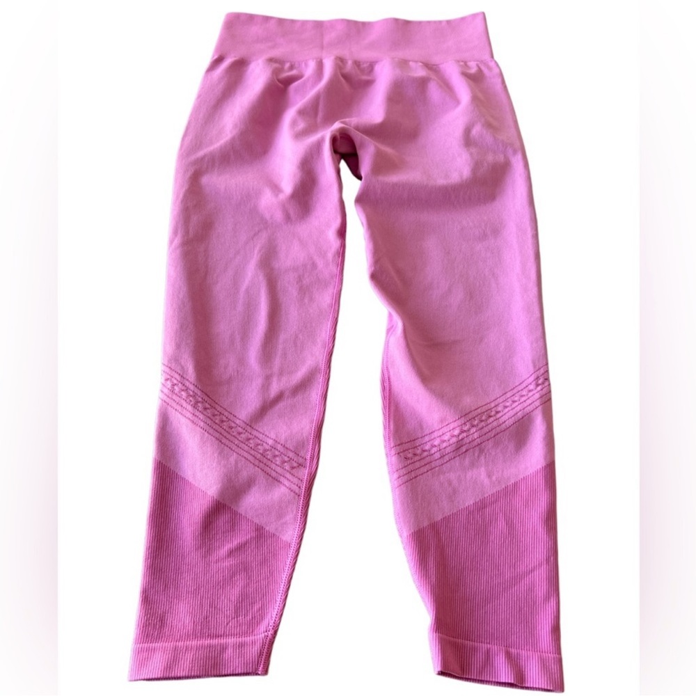 Joy Lab High-Rise Ribbed Seamless 7/8 Leggings, EUC, Size-XL, Color-Pink